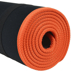 Premium Exercise Mat PROFIT DK 705 - 180x60x0.6cm, Black/Orange - Ideal for Yoga, Pilates, and Gym Workouts