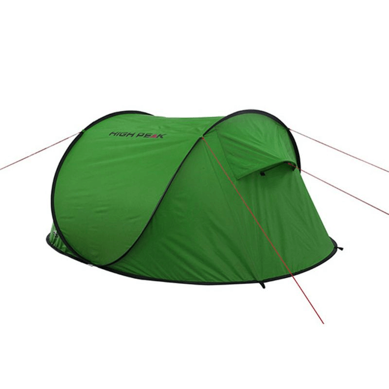 High Peak Vision 3-Person Green Tent for outdoor adventures, lightweight and water-resistant, easy to set up for camping trips.