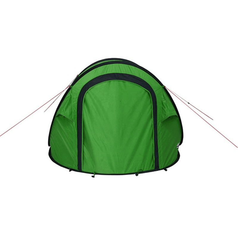 High Peak Vision 3-person green tent designed for outdoor adventure, featuring a lightweight and easy-to-set-up structure.