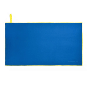 Meteor Navy Microfiber Towel in blue, lightweight and quick-drying, ideal for outdoor sports and travel adventures.