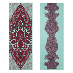 Gaiam Ara Rouge Reversible Yoga Mat - 6mm Thick, Non-Slip, Eco-Friendly | Ultimate Comfort & Support