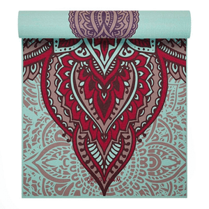 Gaiam Ara Rouge Reversible Yoga Mat - 6mm Thick, Non-Slip, Eco-Friendly | Ultimate Comfort & Support