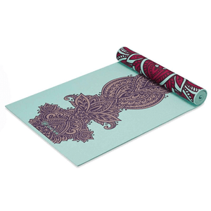 Gaiam Ara Rouge Reversible Yoga Mat - 6mm Thick, Non-Slip, Eco-Friendly | Ultimate Comfort & Support