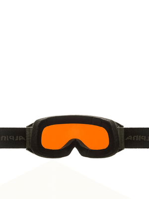 ALPINA trendy protective goggles with orange lenses, designed for outdoor sports and adventures, made in Germany.