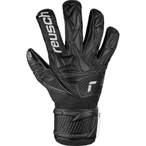 Reusch Attrakt Infinity Jr Goalkeeper Gloves - Black, Durable & Breathable Junior Soccer Gloves with Superior Grip and Shock Absorption