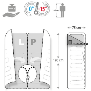 Meteor Dreamer Sleeping Bag 81124-81125 - Lightweight, Comfortable & Thermal Insulation for Camping and Outdoor Adventures