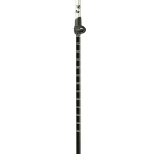 Adjustable Nils Extreme CARBON NW106 Nordic walking pole showcasing telescopic measurement markings for outdoor sports and adventure.