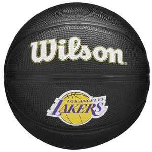 Wilson Team Tribute Los Angeles Lakers Mini Basketball - Size 3, Durable Black Rubber Ball for Kids