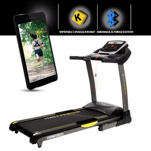 BE8510-i HMS Premium Electric Treadmill with Interactive Fitness App, Audio Input, and Automatic Incline Adjustment