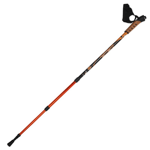 Trekking Stick SM3-B12/C3 - Adjustable Hiking Poles with Cork Handle and Half-Glove Grip – Orange