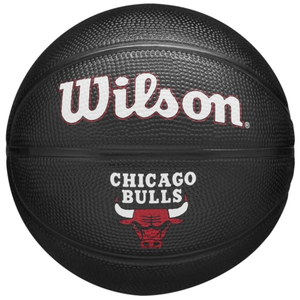 Wilson Team Tribute Chicago Bulls Mini Basketball - Size 3, High-Quality Gum Material, Black