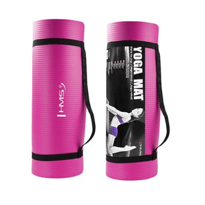 Durable and Stylish Yoga Mat HMS YM04 Pink - 15mm Thickness for Superior Comfort & Stability