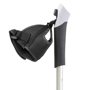 Ergonomic grip and strap of Nordic Walking Nils Extreme CARBON NW106 pole, designed for outdoor sports and adventures.