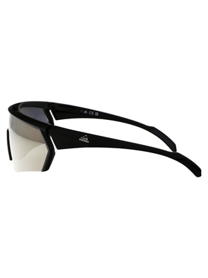 ADIDAS men's sporty sunglasses in semi-frame design, ideal for outdoor adventures and travel with UV protection.