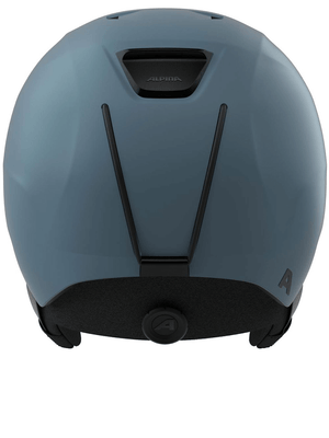 Back view of the ALPINA trendy hard-shell outdoor sports helmet in blue, showcasing its sleek design and adjustable features.