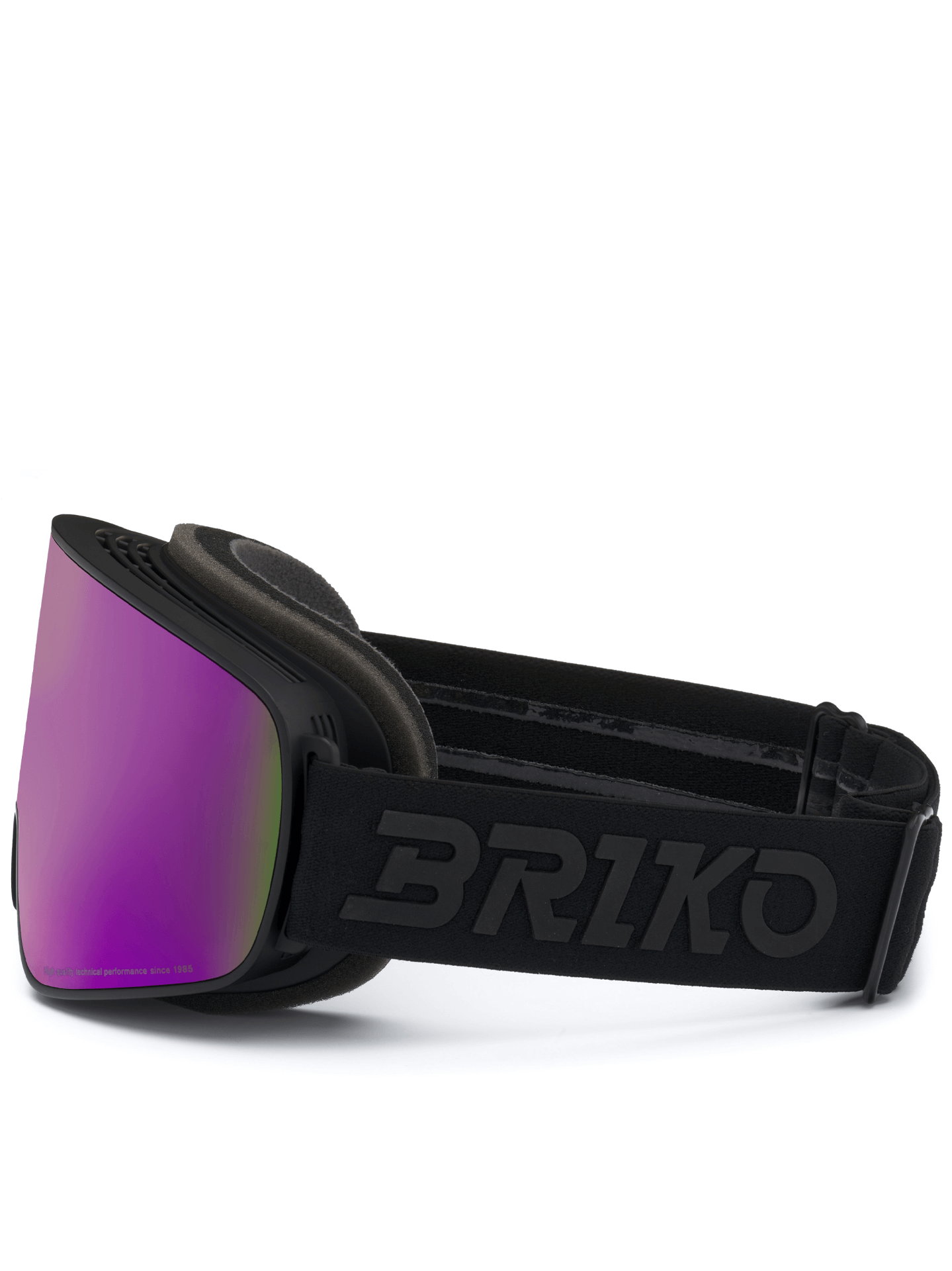 BRIKO trendy protective goggles with adjustable strap and stylish purple lenses, perfect for outdoor sports and adventures.