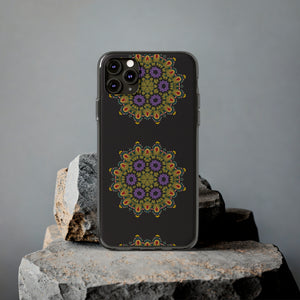 Funda para teléfono con diseño de mandala dorado