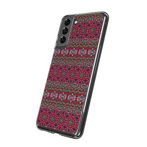 Funda para teléfono con mandala rojo