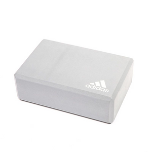 Adidas ADYG-20100FOAM Yoga Block - Premium EVA Foam, Grey, 22.8 x 15.2 x 7.6 cm - Enhance Your Yoga Practice