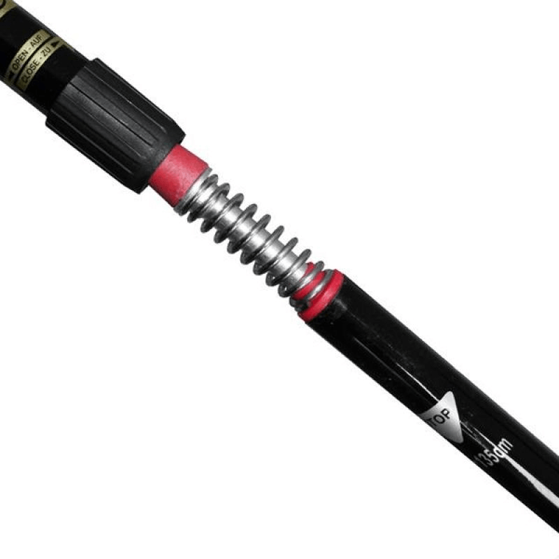 Close-up of Nils Extreme NW-TK19 trekking pole's adjustable anti-shock system, designed for outdoor adventures.