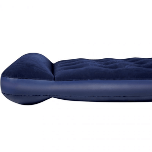 Bestway Double Velor Air Mattress with Built-in Pump and Pillow, 191x137x28cm - Durable & Comfortable PVC Material