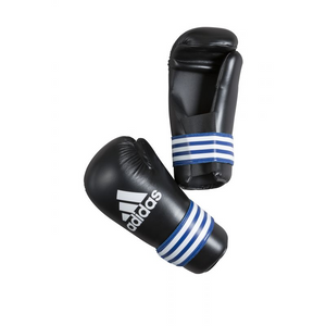 Premium Semi Contact Boxing Gloves - Durable Synthetic Leather, Impact-Absorbing Gel, Ideal for Kickboxing Training, Black