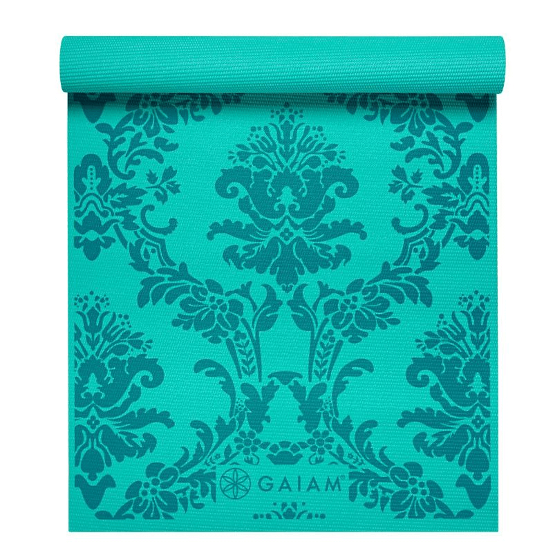 Gaiam Neo Baroque 4mm Yoga Mat - Durable Non-Slip Surface, Turquoise, 173cm x 61cm