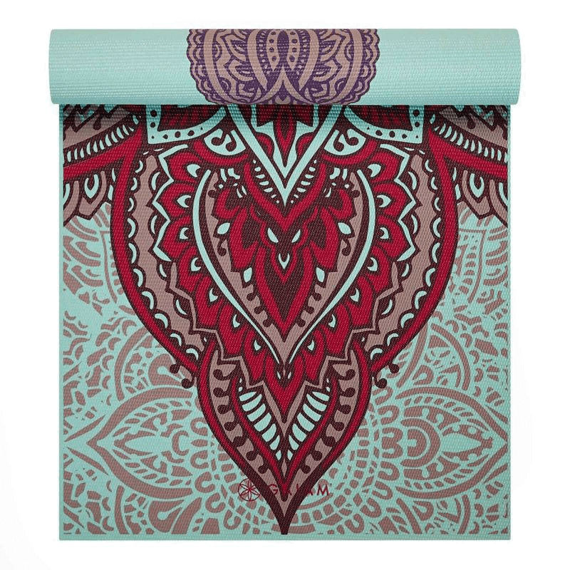 Gaiam Ara Rouge Reversible Yoga Mat - 6mm Thick, Non-Slip, Eco-Friendly