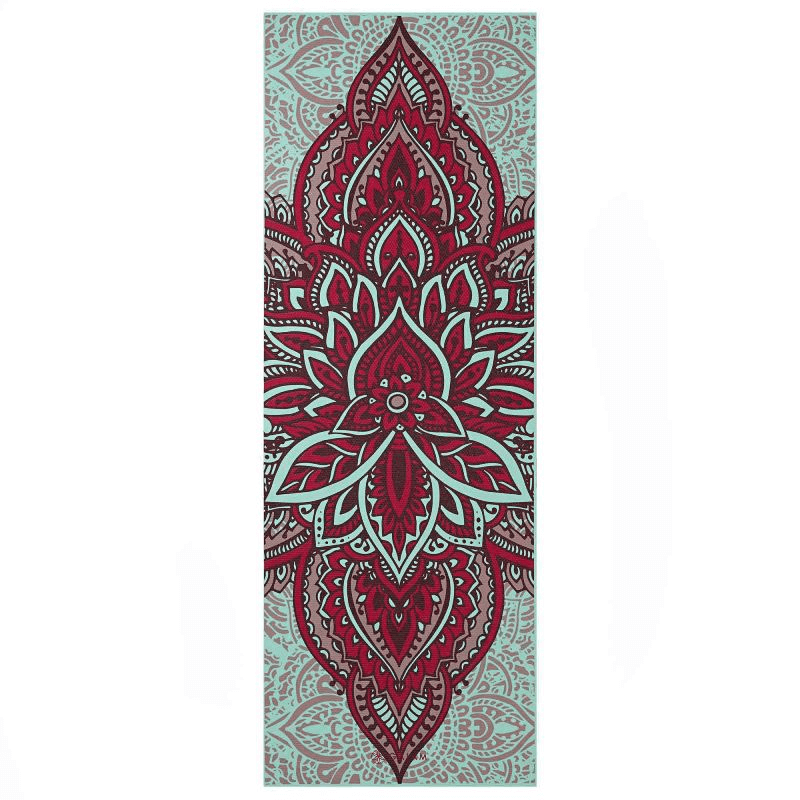 Gaiam Ara Rouge Reversible Yoga Mat - 6mm Thick, Non-Slip, Eco-Friendly