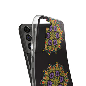 Funda para teléfono con diseño de mandala dorado