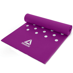 Reebok 7mm Training Mat - Premium Purple NBR Foam Mat for Yoga, Pilates, and Home Workouts