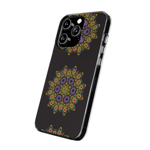 Funda para teléfono con diseño de mandala dorado