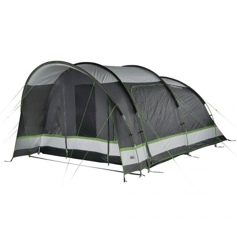 High Peak Brixen 4.0 Tent in green and gray, spacious 4-person camping tent with advanced ventilation for outdoor adventures.