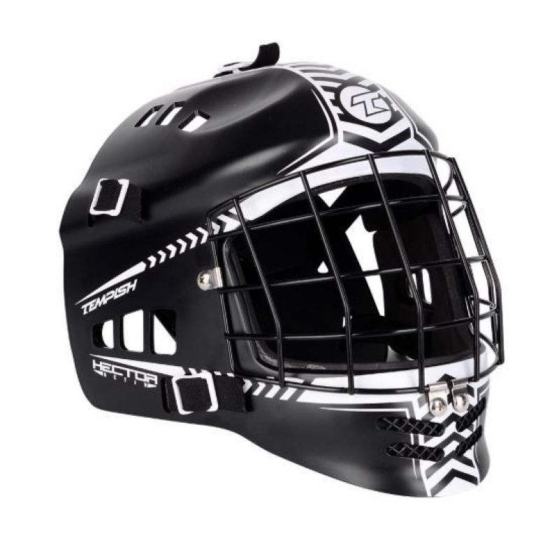 Casco de portero Tempish Hector Activ Sr - Máscara de Floorball duradera, cómoda y certificada por IFF