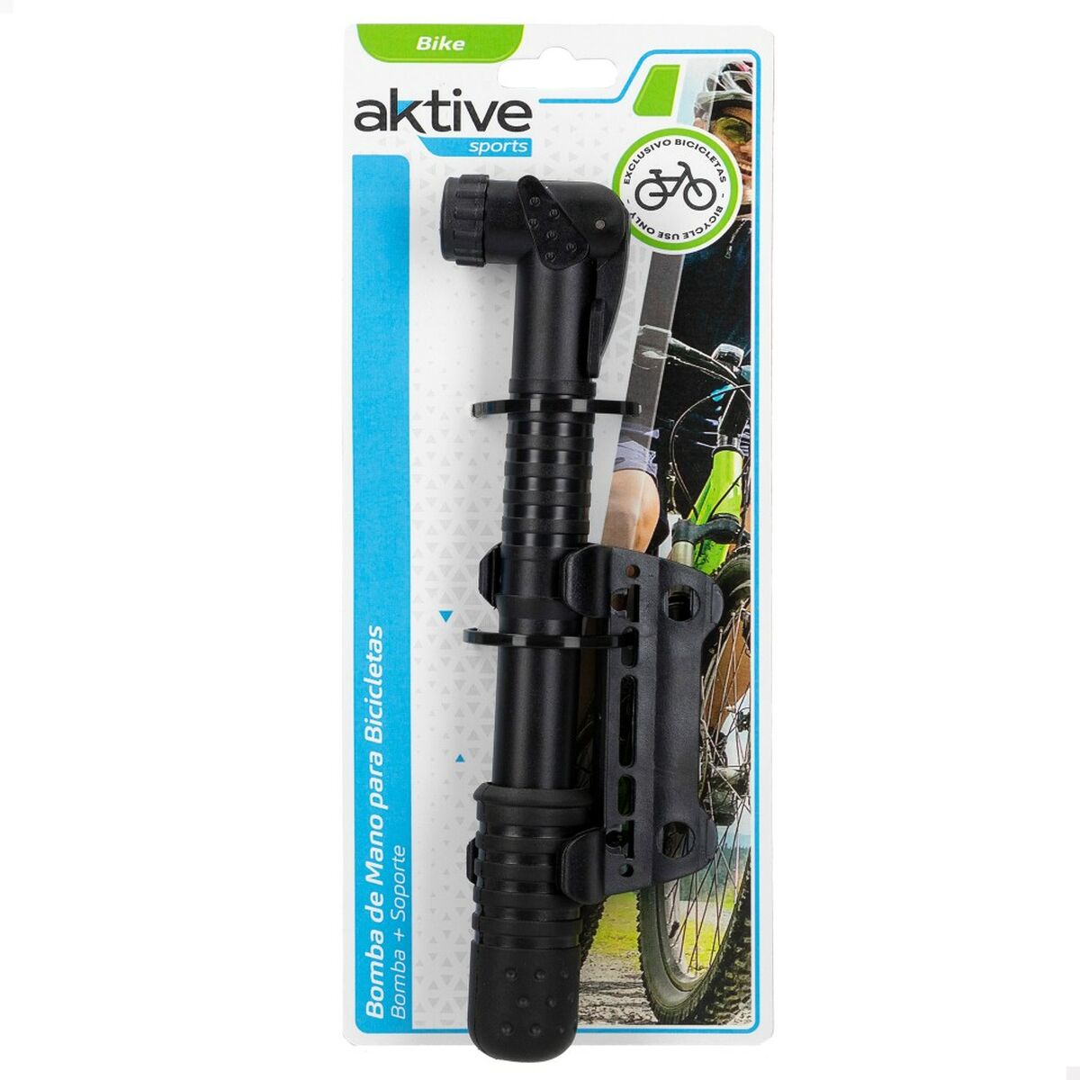 Air pump Aktive Black Bicycle for outdoor adventures and camping, available at revlando.com.