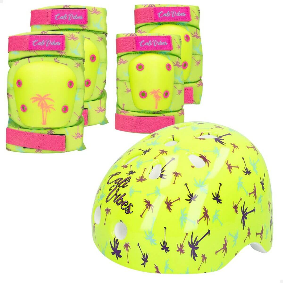 Sports Protection Set Colorbaby Neon Cali Vibes Yellow (4 Units)-6