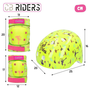 Sports Protection Set Colorbaby Neon Cali Vibes Yellow (4 Units)-3