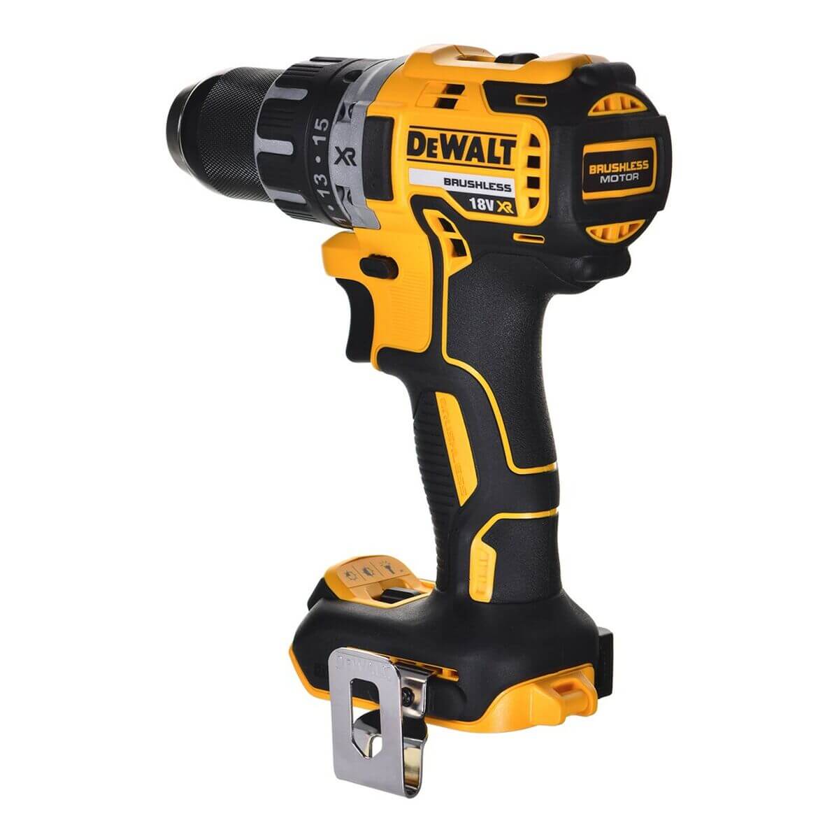 Hammer drill Dewalt DCD791P3A set with carrying case, batteries, and charger for outdoor adventures.