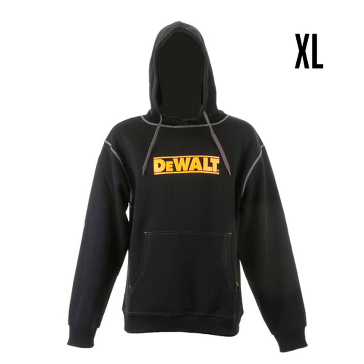 Hoodie Dewalt in black, size XXL, ideal for outdoor adventures and camping from revlando.com. High quality and durable.