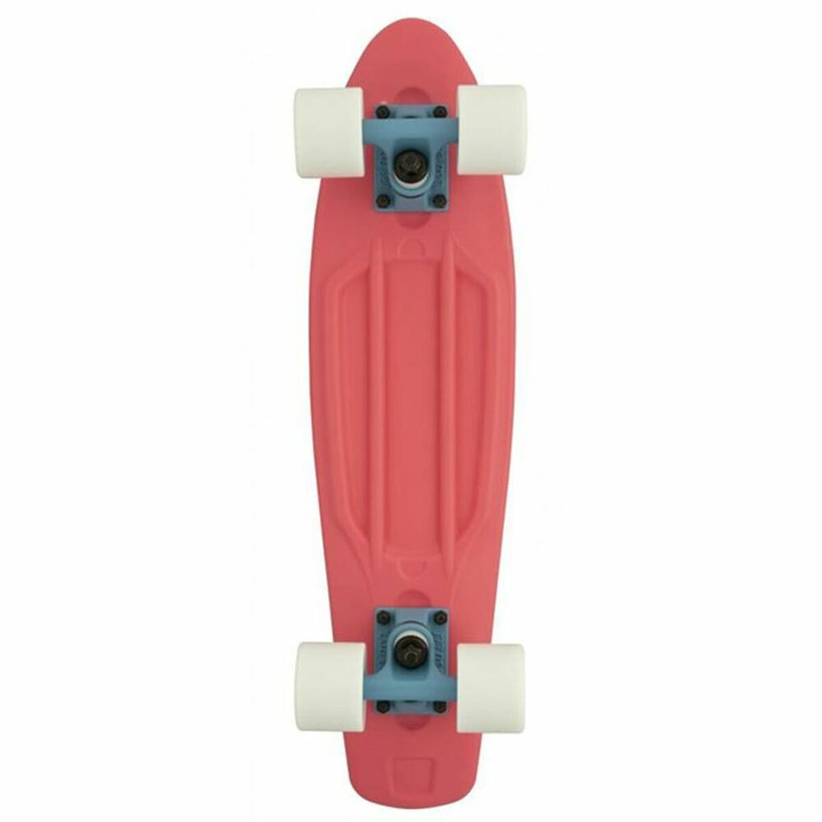 Top view of the pink Skate Dstreet Cruiser Soft 23" skateboard, ideal for outdoor adventures and camping.