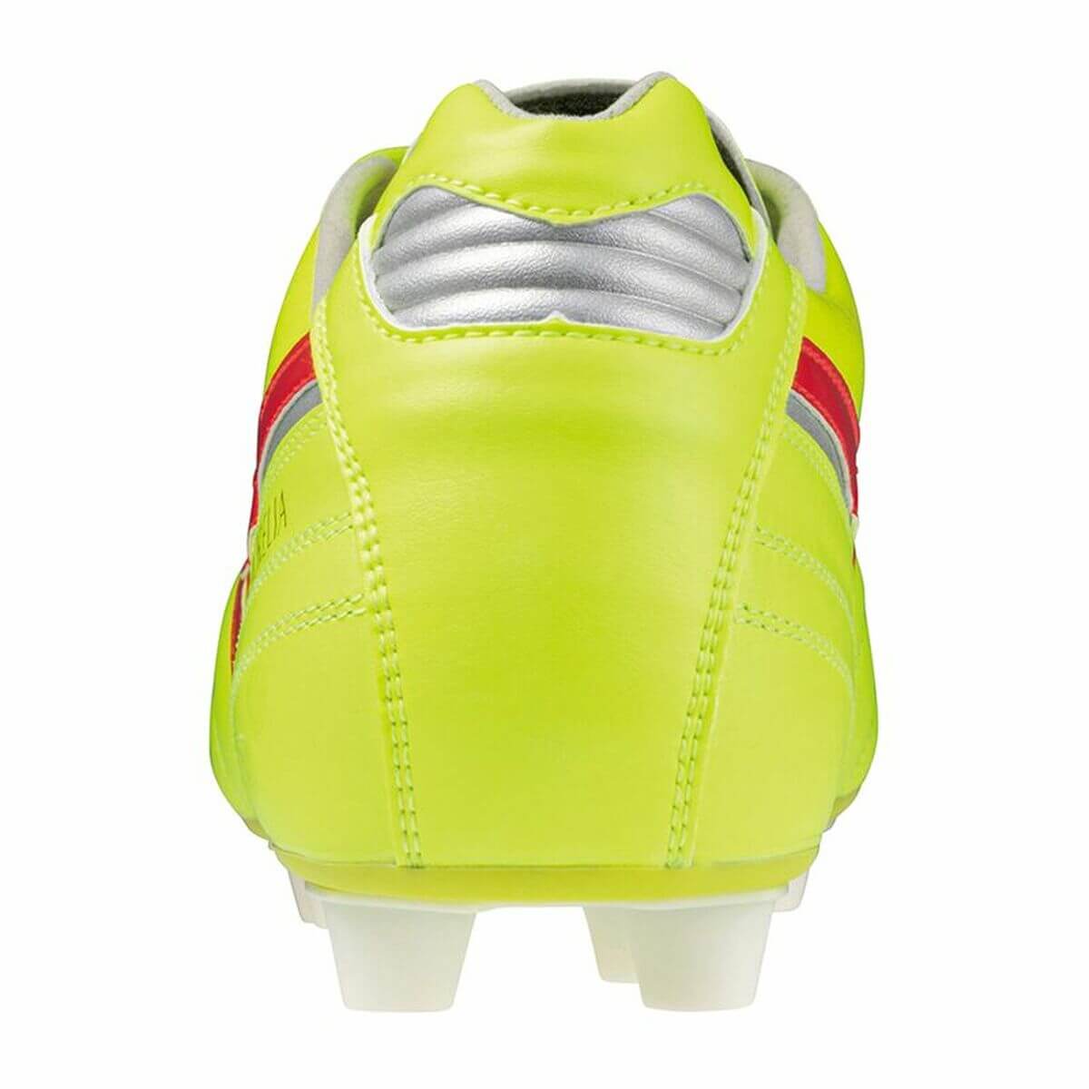 Adult's Mizuno Morelia II Elite football boots in yellow and red, ideal for outdoor sports and adventures.