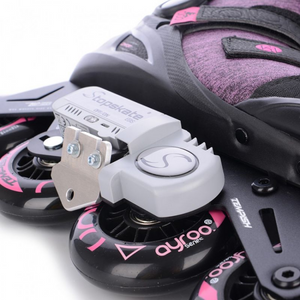 TEMPISH Ayroo Top Lady EBS – High-Tech Fitness Inline Skates for Women with Electromechanical Braking, 84mm Wheels, and Reflective Safety Features