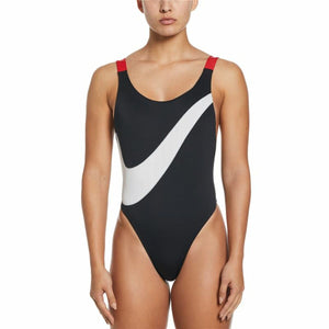 Women’s Bathing Costume Nike Scoop Neck Black-0