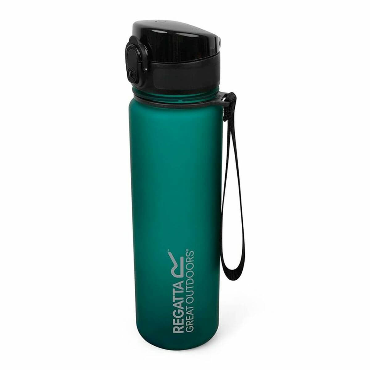Regatta Tritan Flip water bottle in green, perfect for outdoor adventures and camping, 0.6 L capacity.
