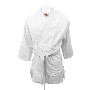 SMJ Sport Jr Judo Uniform - 350g, Classic White Kimono with Belt - Perfect for Kids & Beginners