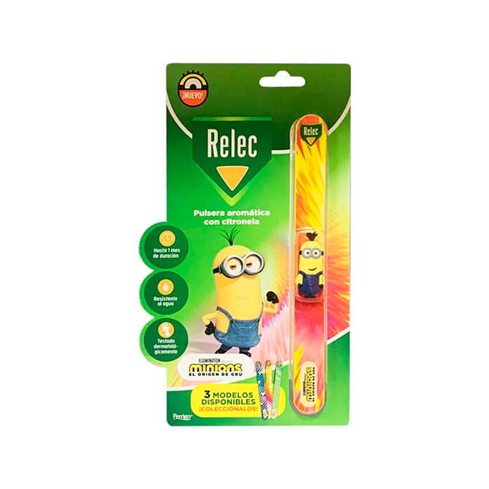 Relec Minions Mosquito Repellent Bracelet - Red | Fun & Effective Protection for Kids
