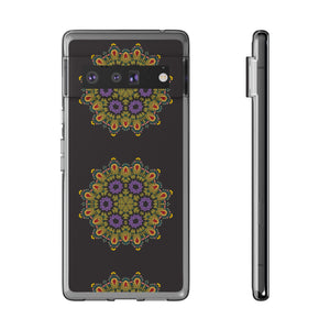 Funda para teléfono con diseño de mandala dorado