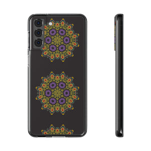 Funda para teléfono con diseño de mandala dorado