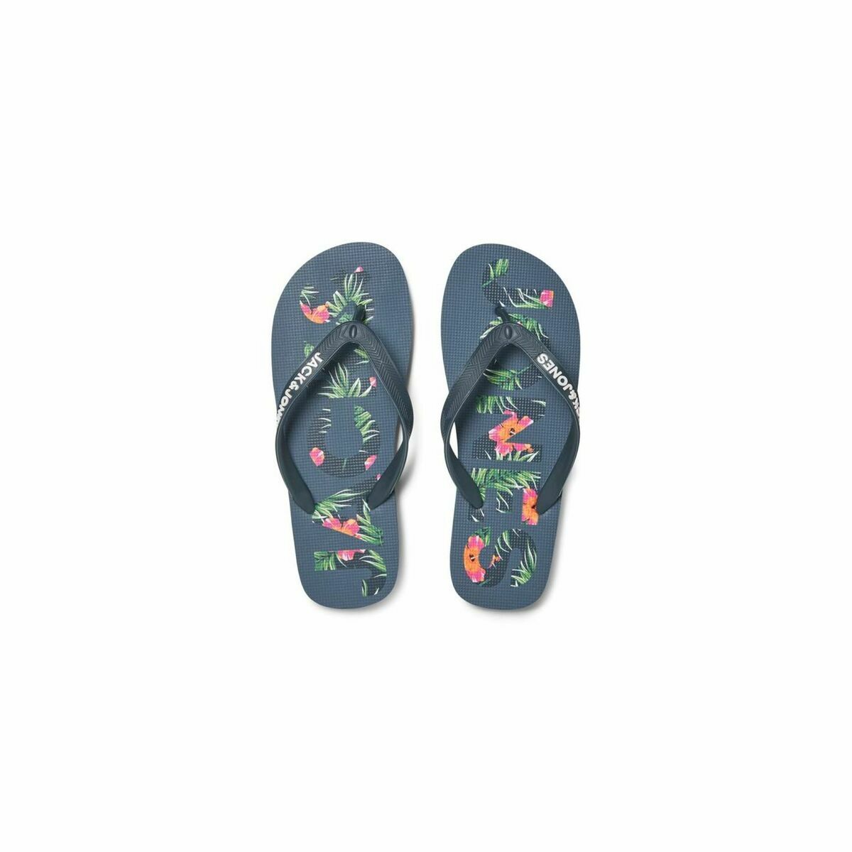 Men's Flip Flops Jack & Jones FWLOGO PALM PRINT 12230642 Navy Blue-5