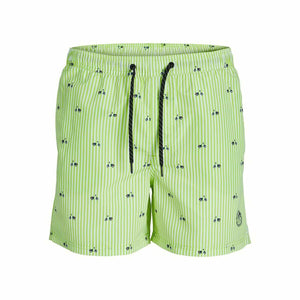 Men’s Bathing Costume PSTFIJI JJSWIM MINI STRIPE LY  Jack & Jones 12227350 Green-3